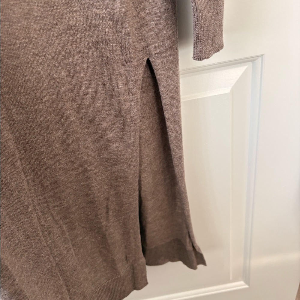 Susina Light Brown Open Front Cardigan - Picture 3 of 5